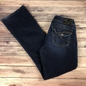 Silver Suki Surplus Bootcut Jeans Flap pockets D7